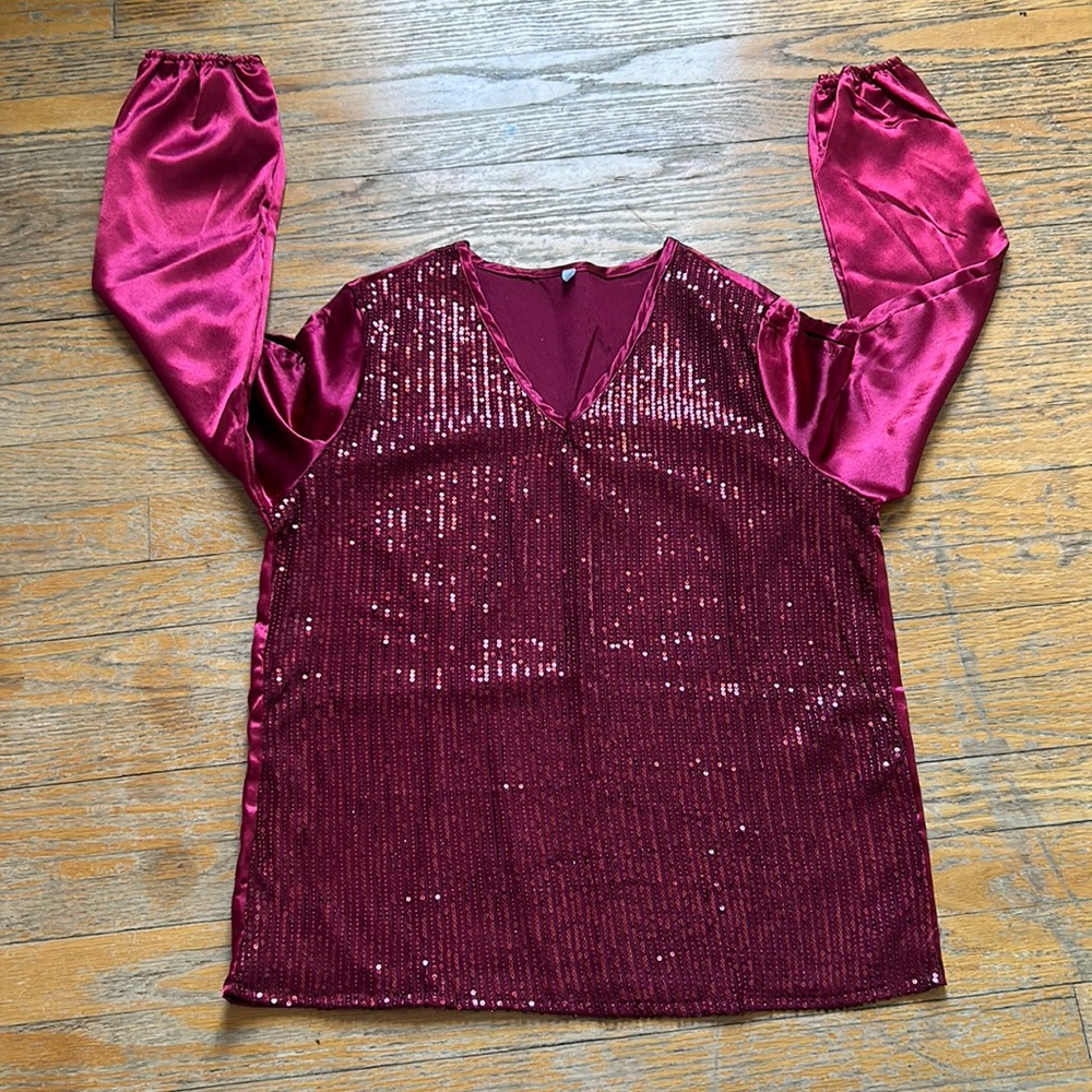 NWOT Silky sequence blouse